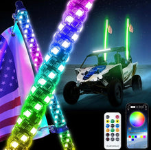 Cargar imagen en el visor de la galería, JUEGO DE ANTENA ESPIRAL LED RGB DE 3 PIES Y 360 GRADOS