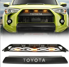 Cargar imagen en el visor de la galería, Matte Black Front Grille and Amber LED Light Combo for 2014-2020 Toyota 4Runner